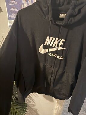 Nike Black Crewneck Sweatshirt with White Swoosh